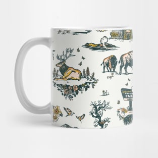 Yellowstone National Park Travel Pattern Design Mug